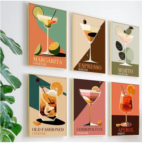 6 Delig - Cocktailglazen - 6 x 15x20cm