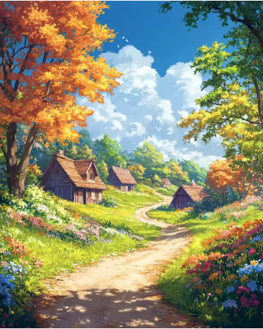 Landschap - Bospad Herfstkleuren