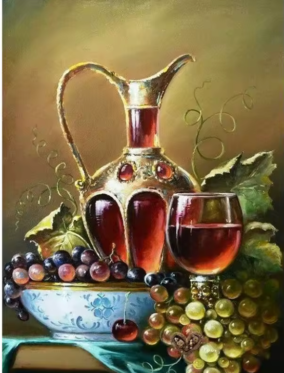 Stilleven - Karaf met Druiven