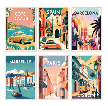 6 Delig - Vakantie  - 6 x 15x20cm