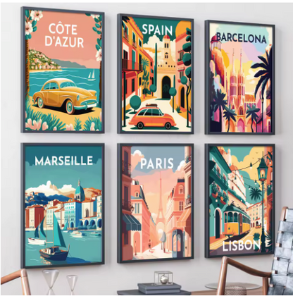 6 Delig - Vakantie  - 6 x 15x20cm