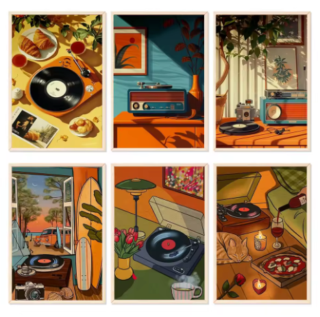 6 Delig - Vinyl - 6 x 15x20cm